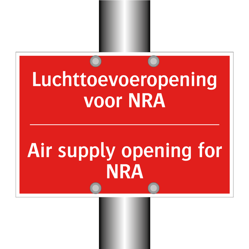 Luchttoevoeropening voor NRA - Air supply opening for NRA