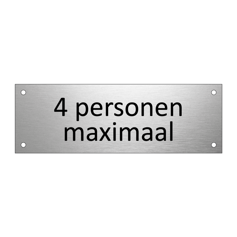 4 personen maximaal & 4 personen maximaal & 4 personen maximaal