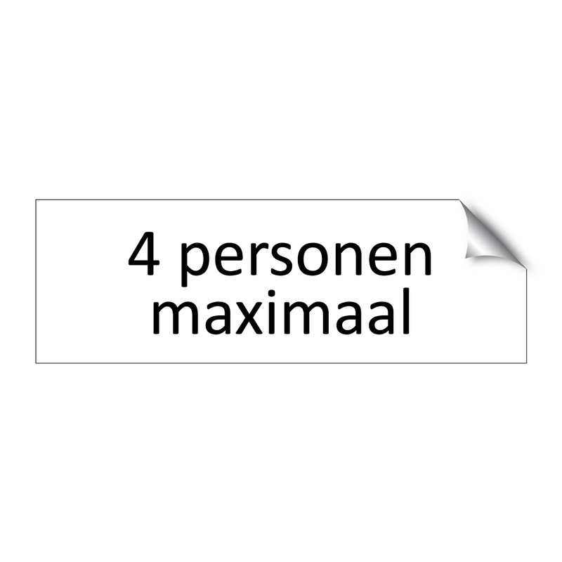 4 personen maximaal & 4 personen maximaal & 4 personen maximaal