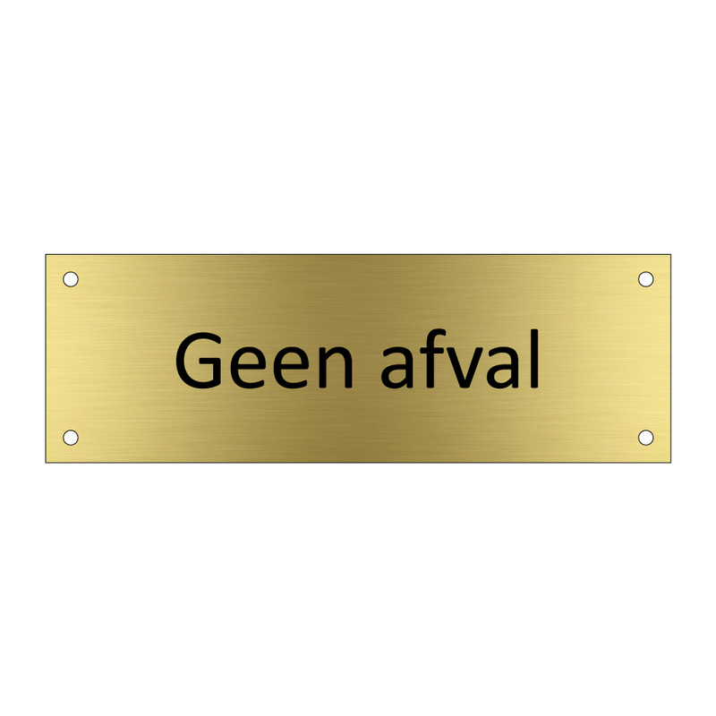 Geen afval & Geen afval & Geen afval