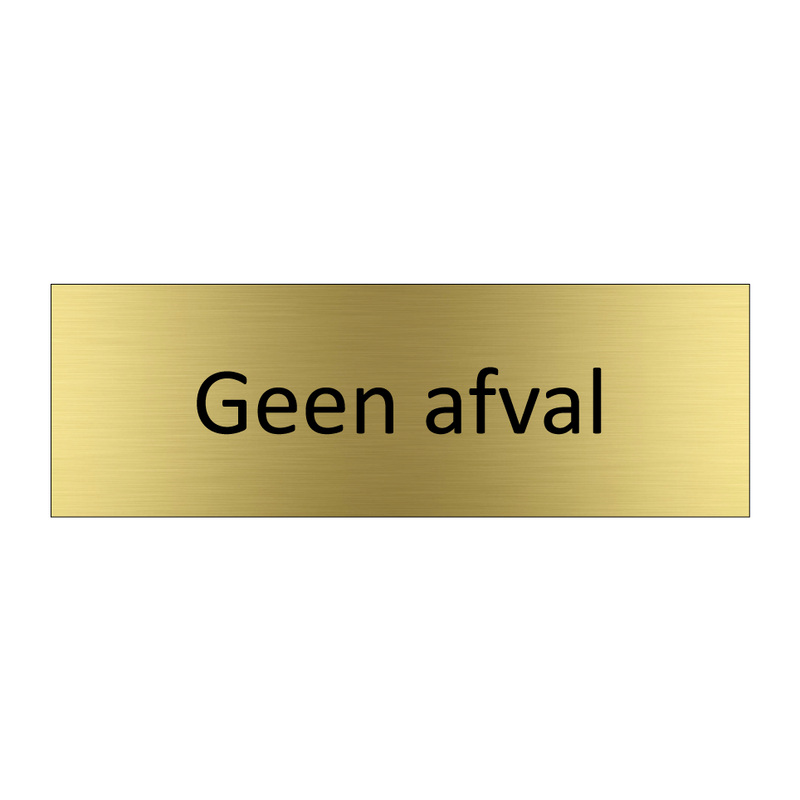 Geen afval & Geen afval & Geen afval & Geen afval & Geen afval & Geen afval