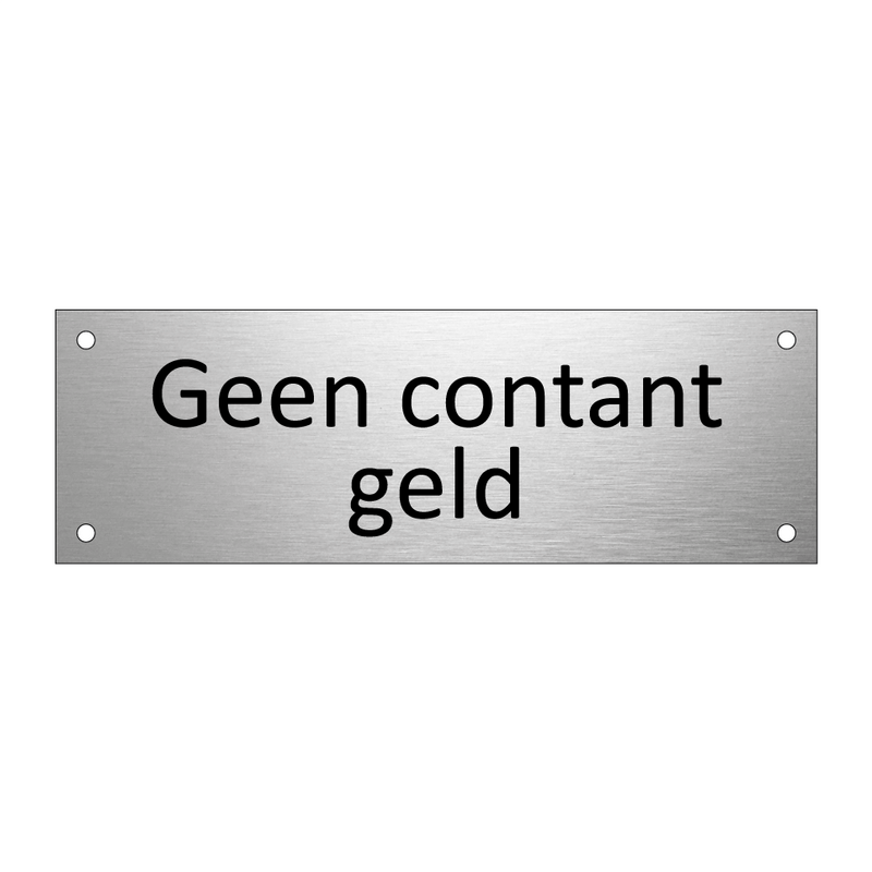 Geen contant geld & Geen contant geld & Geen contant geld