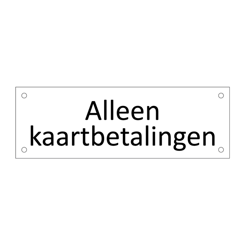 Alleen kaartbetalingen & Alleen kaartbetalingen & Alleen kaartbetalingen