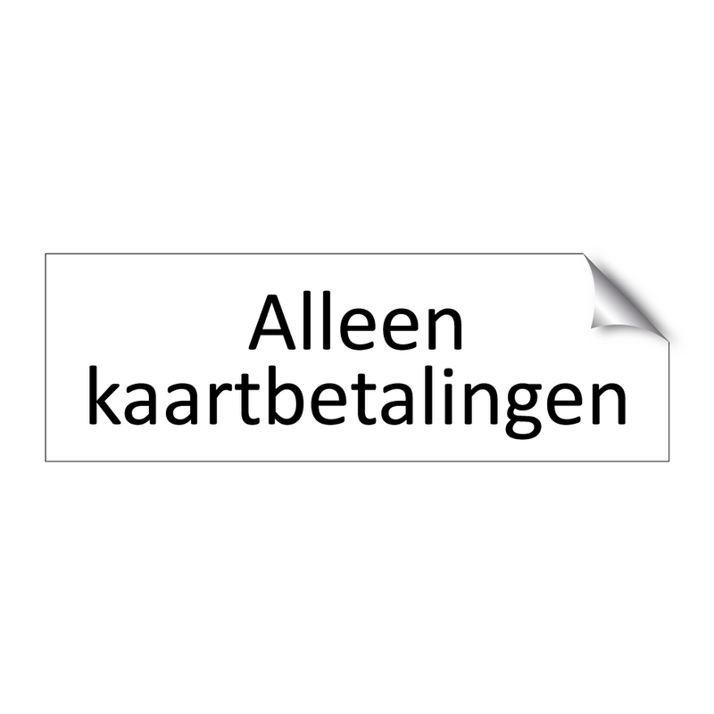 Alleen kaartbetalingen & Alleen kaartbetalingen & Alleen kaartbetalingen