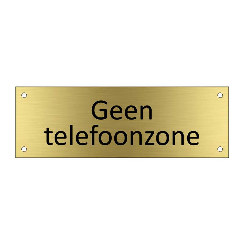 Geen telefoonzone & Geen telefoonzone & Geen telefoonzone