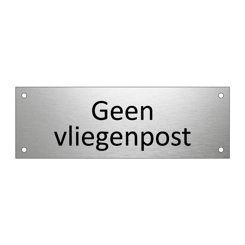 Geen vliegenpost & Geen vliegenpost & Geen vliegenpost