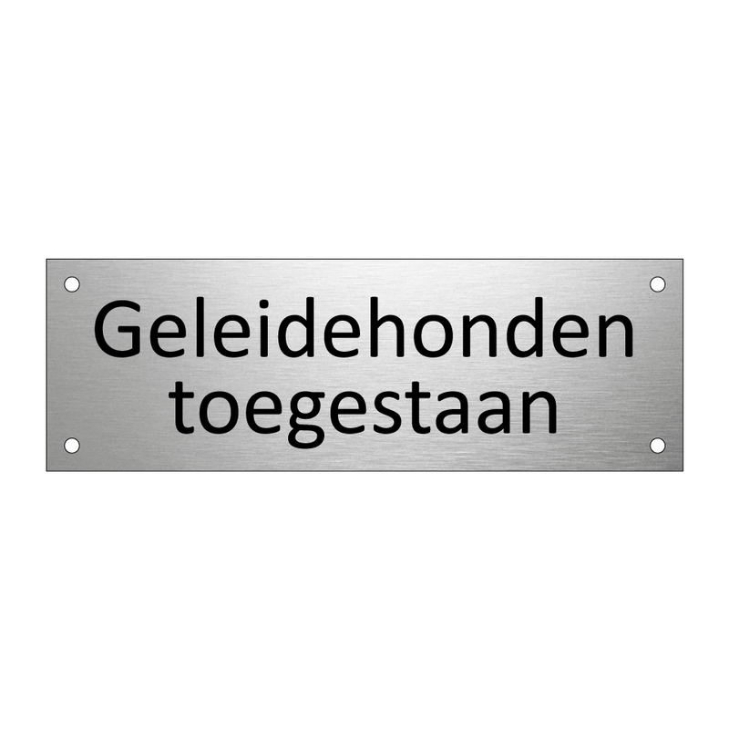 Geleidehonden toegestaan & Geleidehonden toegestaan & Geleidehonden toegestaan