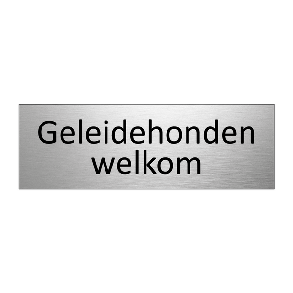 Geleidehonden welkom & Geleidehonden welkom & Geleidehonden welkom & Geleidehonden welkom