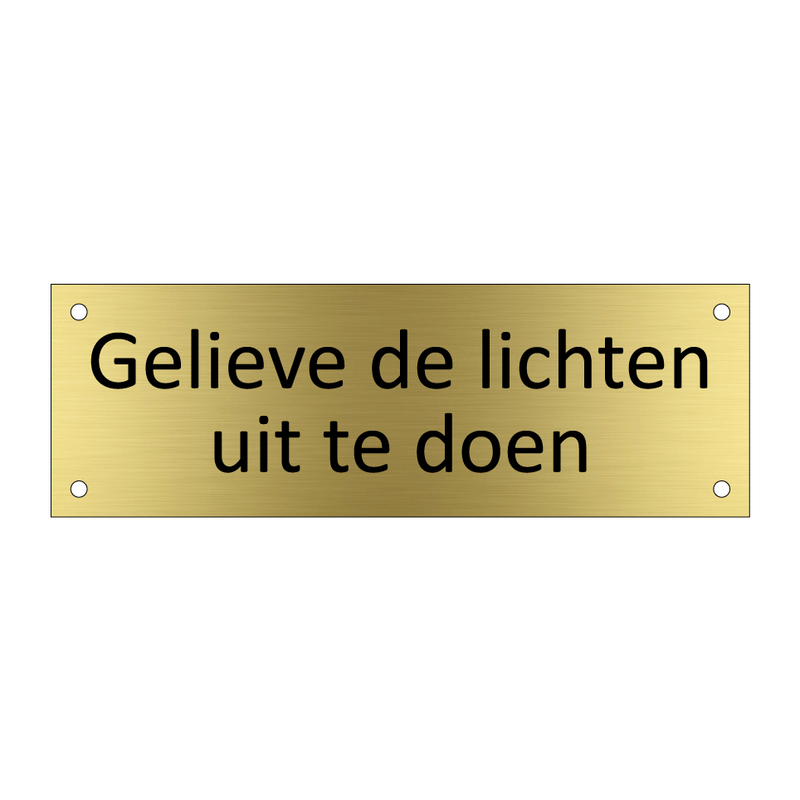 Gelieve de lichten uit te doen & Gelieve de lichten uit te doen & Gelieve de lichten uit te doen