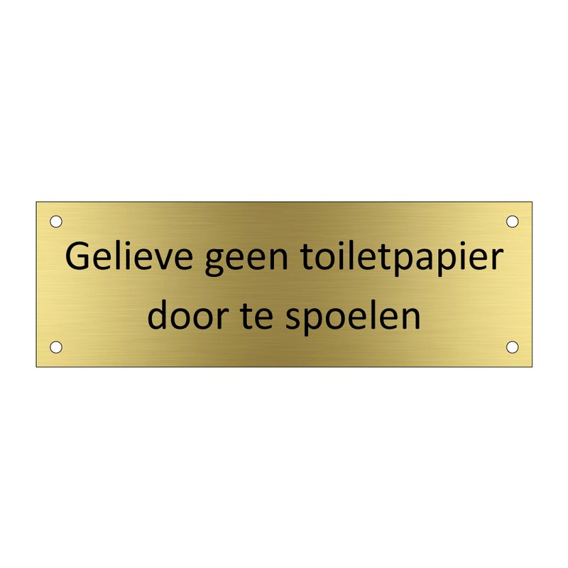 Gelieve geen toiletpapier door te spoelen & Gelieve geen toiletpapier door te spoelen