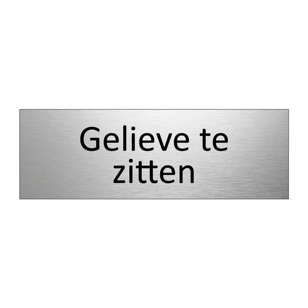 Gelieve te zitten & Gelieve te zitten & Gelieve te zitten & Gelieve te zitten & Gelieve te zitten