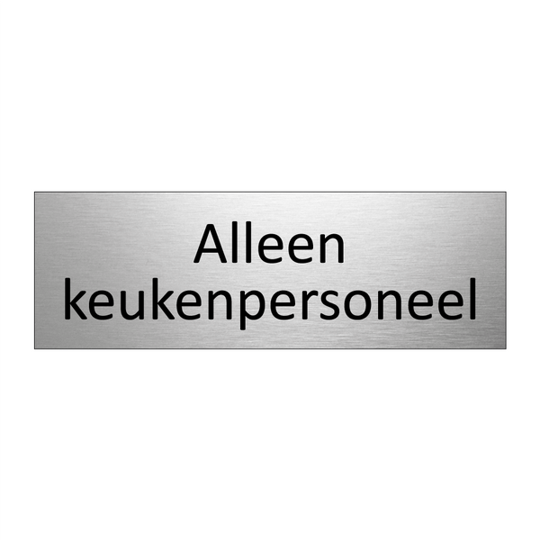 Alleen keukenpersoneel & Alleen keukenpersoneel & Alleen keukenpersoneel & Alleen keukenpersoneel