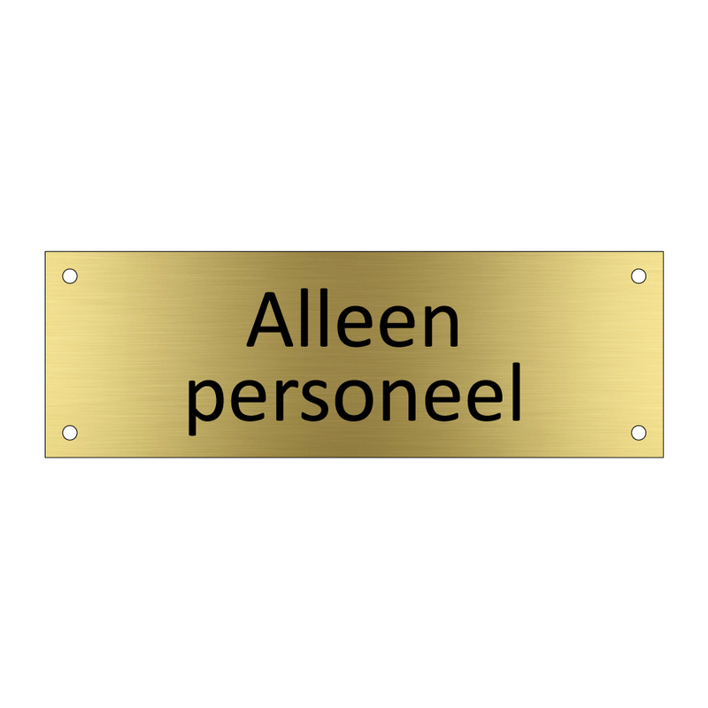 Alleen personeel & Alleen personeel & Alleen personeel