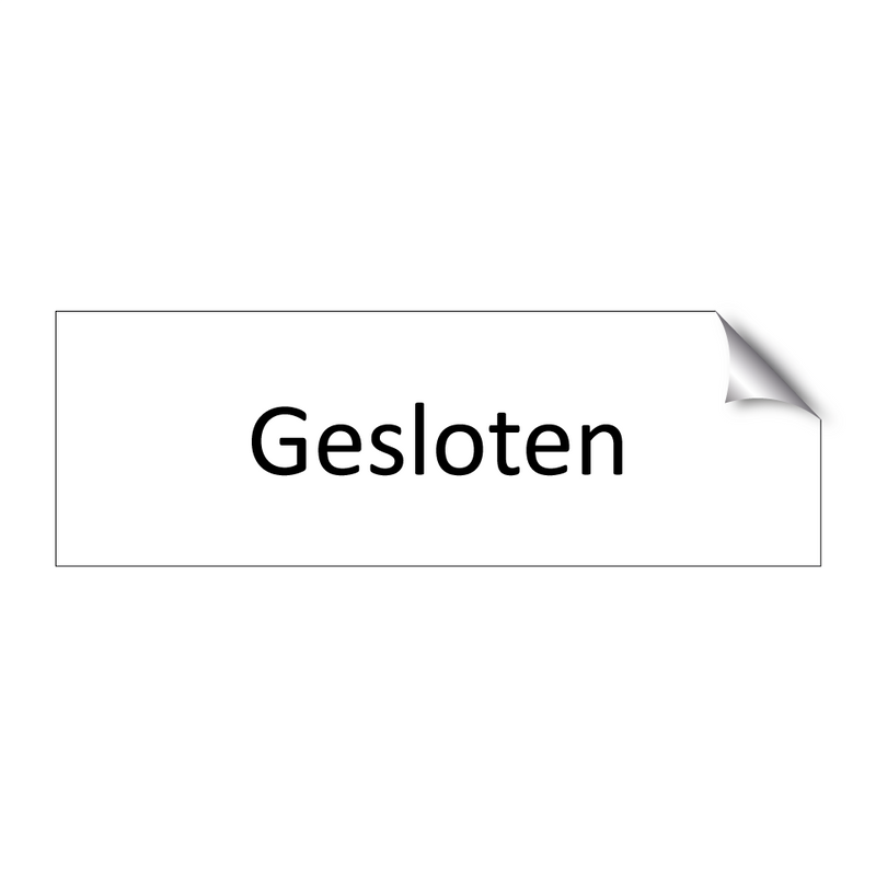 Gesloten & Gesloten & Gesloten