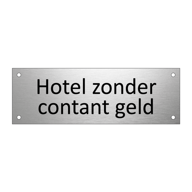 Hotel zonder contant geld & Hotel zonder contant geld & Hotel zonder contant geld