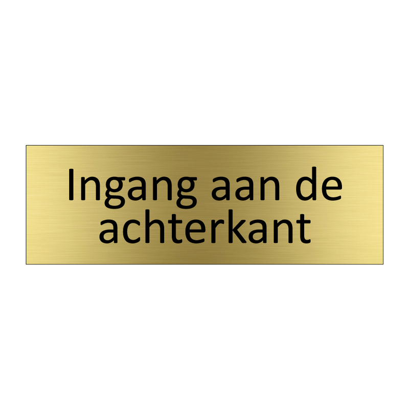 Ingang aan de achterkant & Ingang aan de achterkant & Ingang aan de achterkant