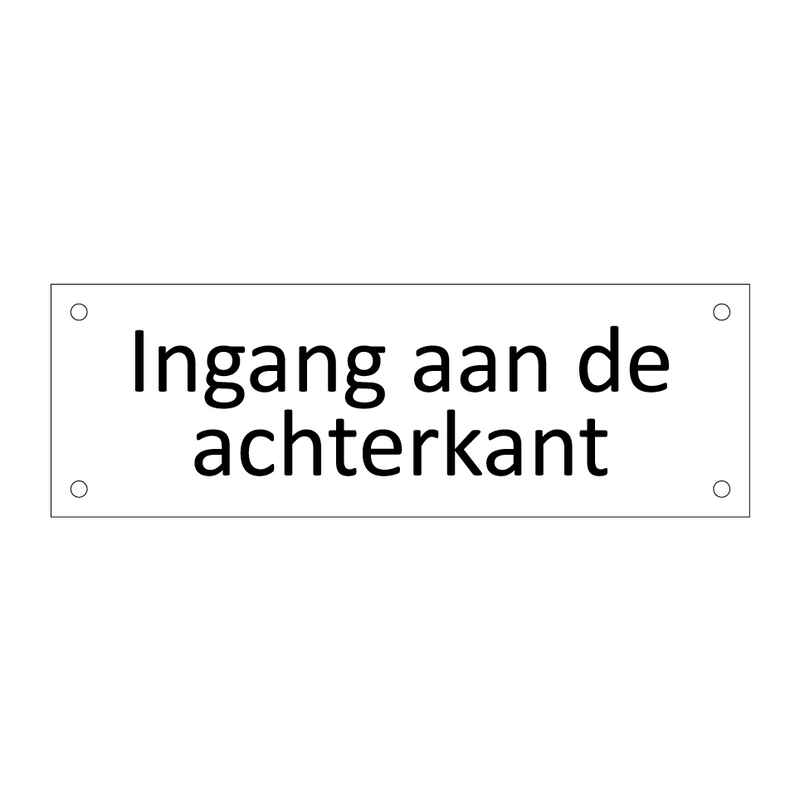 Ingang aan de achterkant & Ingang aan de achterkant & Ingang aan de achterkant