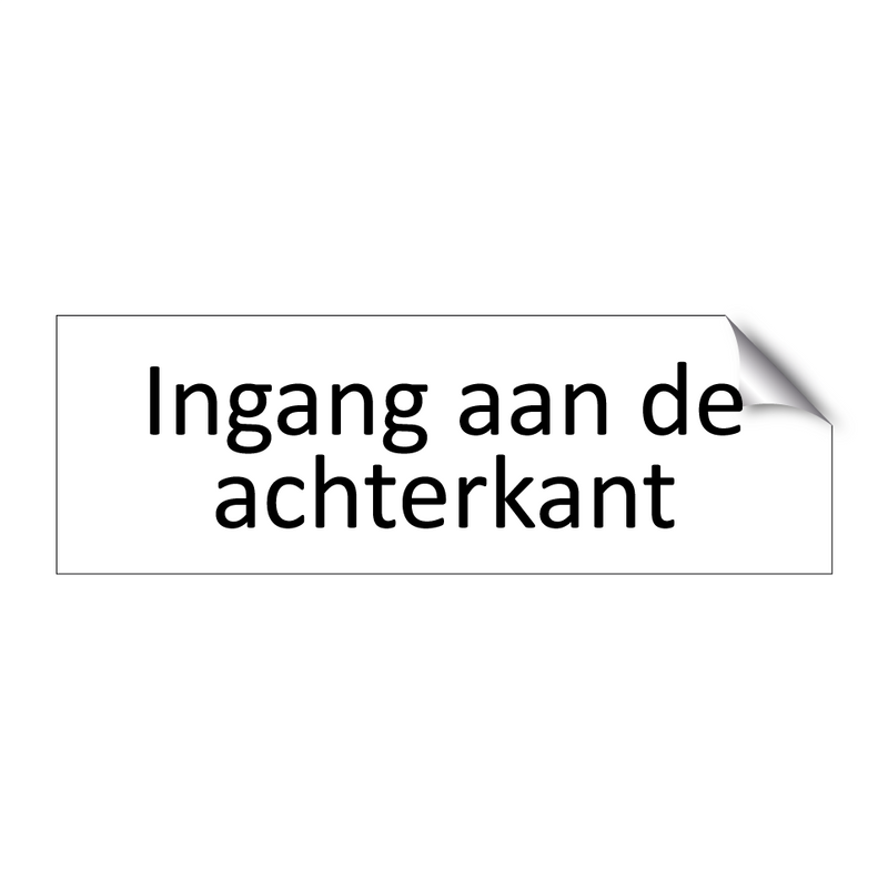 Ingang aan de achterkant & Ingang aan de achterkant & Ingang aan de achterkant