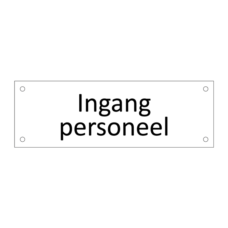 Ingang personeel & Ingang personeel & Ingang personeel