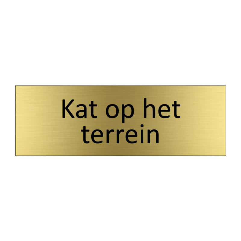 Kat op het terrein & Kat op het terrein & Kat op het terrein & Kat op het terrein