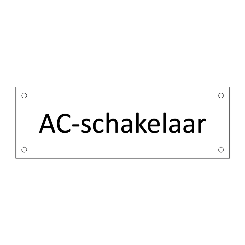 AC-schakelaar & AC-schakelaar & AC-schakelaar