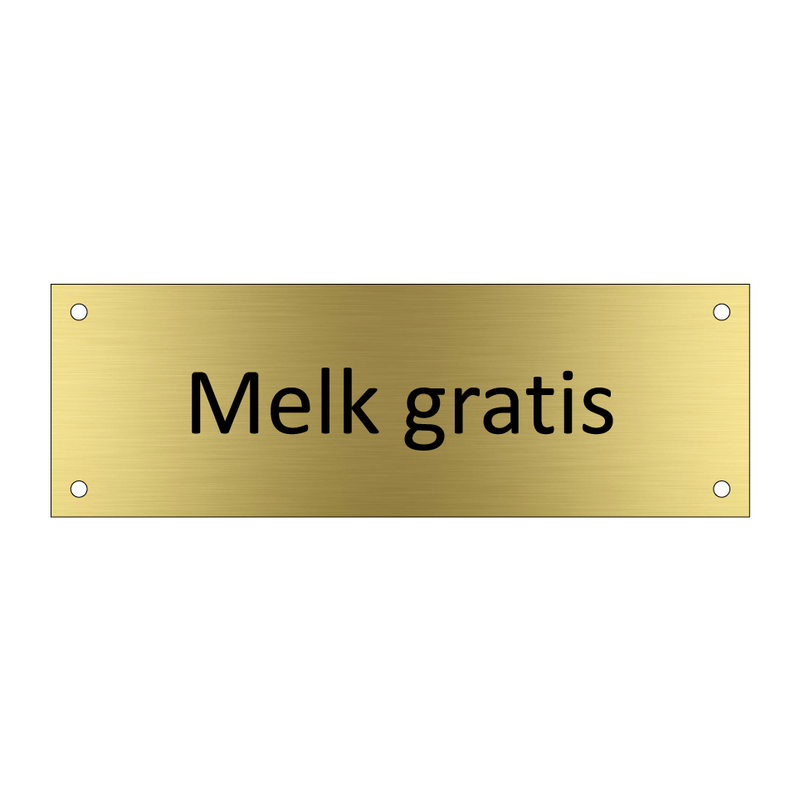 Melk gratis & Melk gratis & Melk gratis