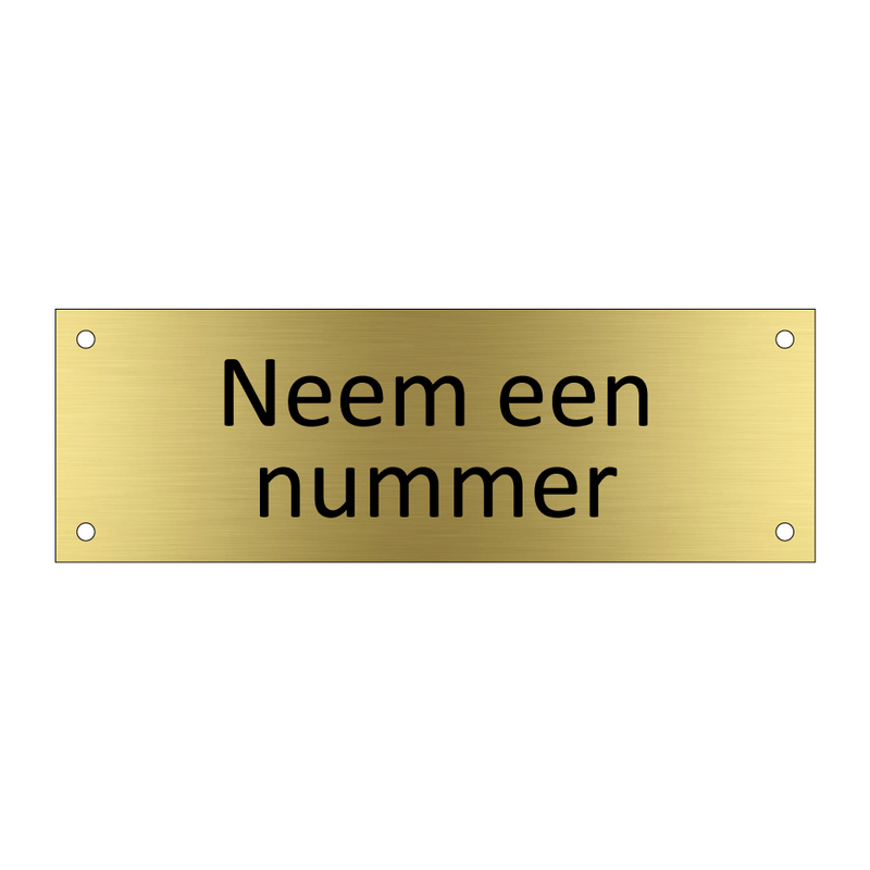 Neem een nummer & Neem een nummer & Neem een nummer