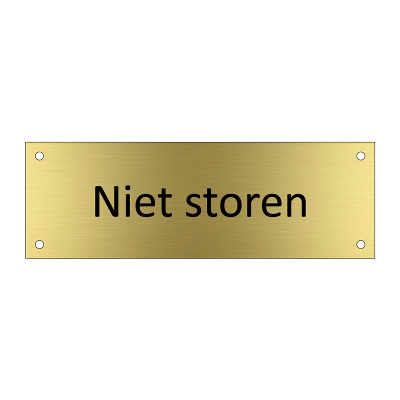 Niet storen & Niet storen & Niet storen