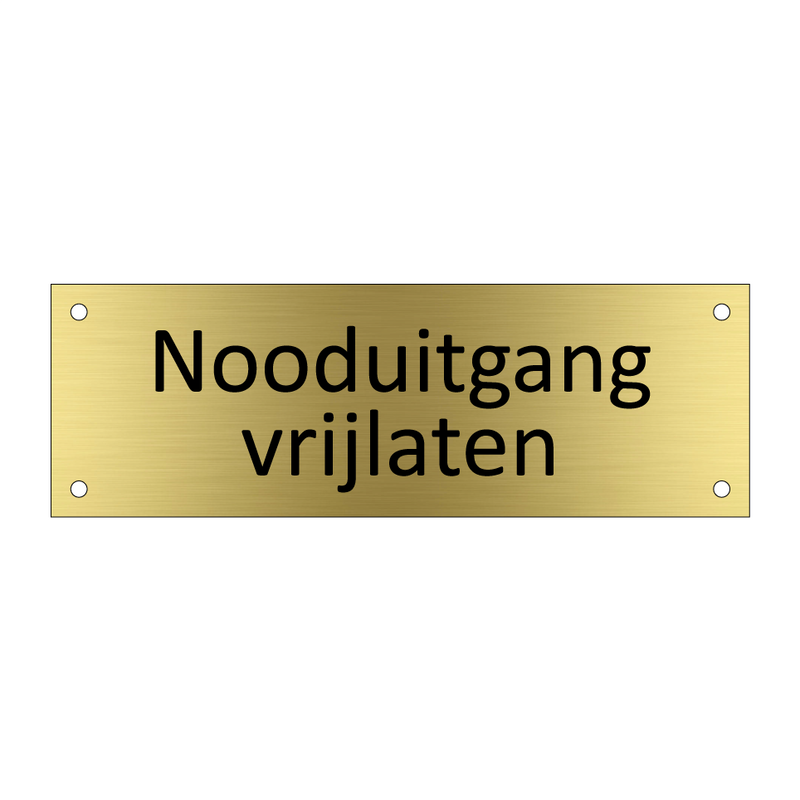 Nooduitgang vrijlaten & Nooduitgang vrijlaten & Nooduitgang vrijlaten