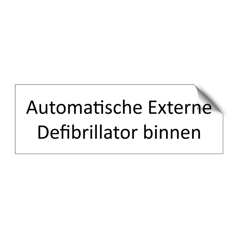 Automatische Externe Defibrillator binnen & Automatische Externe Defibrillator binnen