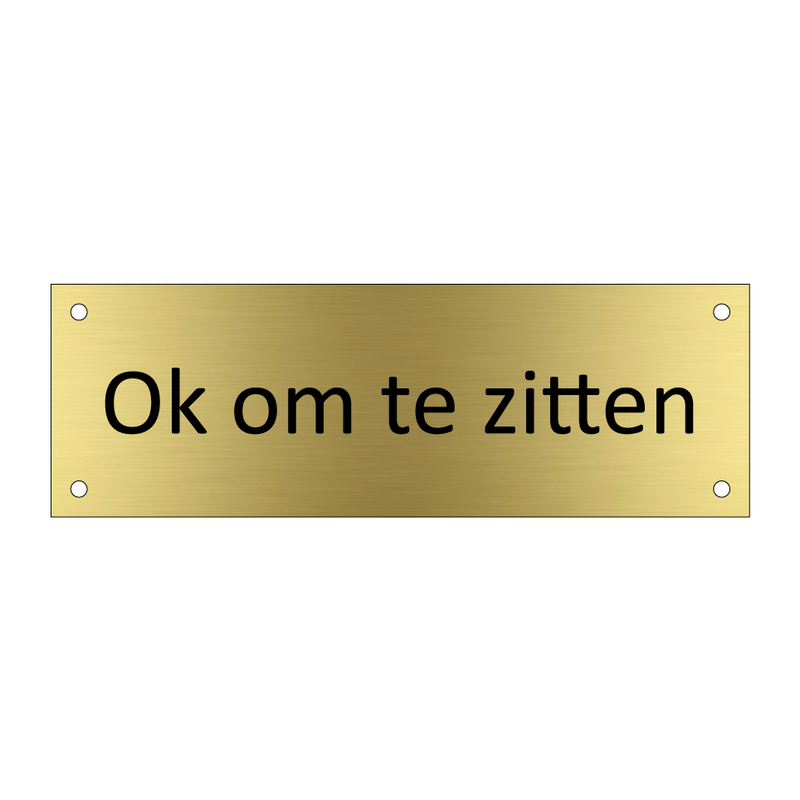 Ok om te zitten & Ok om te zitten & Ok om te zitten