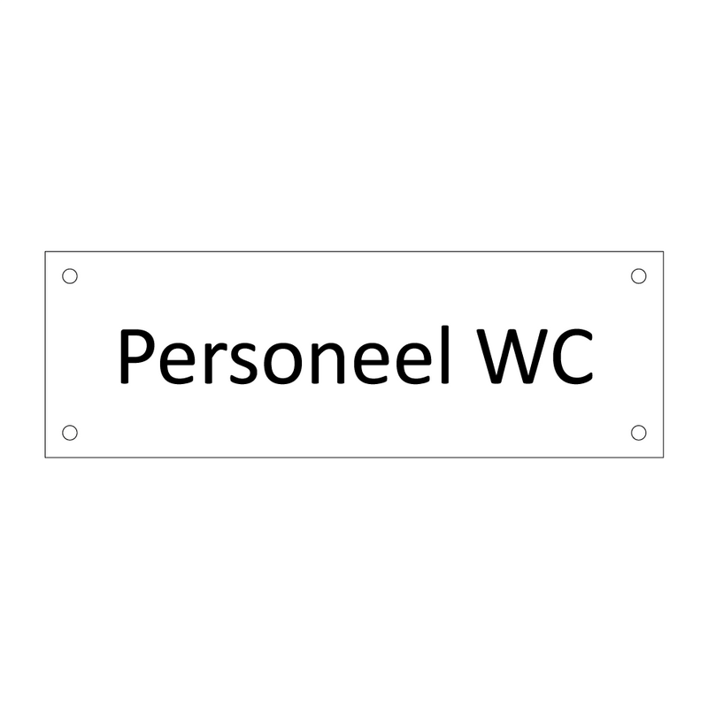 Personeel WC & Personeel WC & Personeel WC