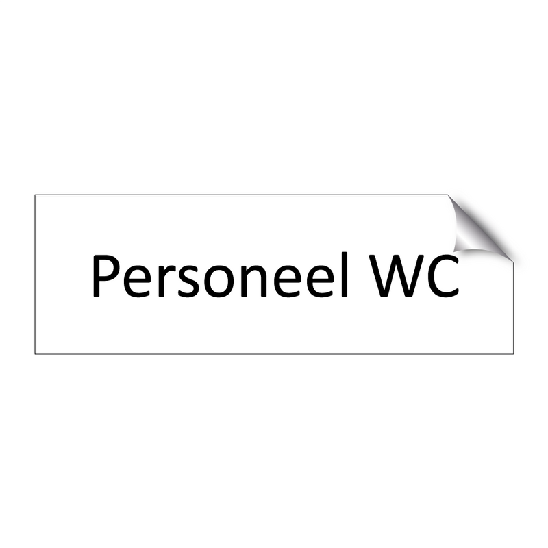 Personeel WC & Personeel WC & Personeel WC