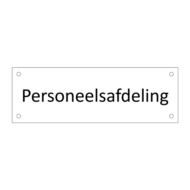 Personeelsafdeling & Personeelsafdeling & Personeelsafdeling