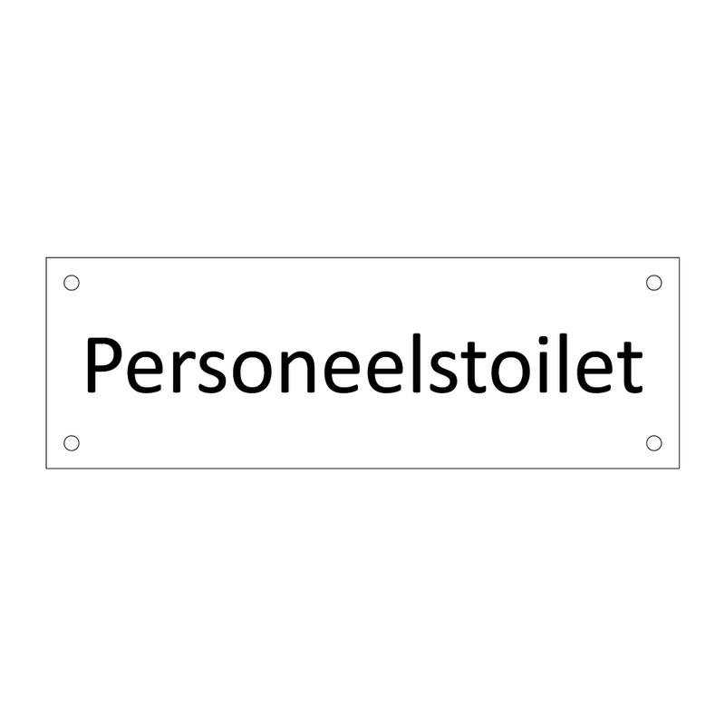 Personeelstoilet & Personeelstoilet & Personeelstoilet