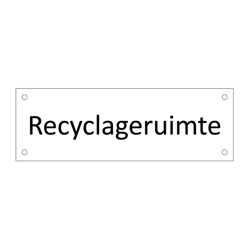 Recyclageruimte & Recyclageruimte & Recyclageruimte