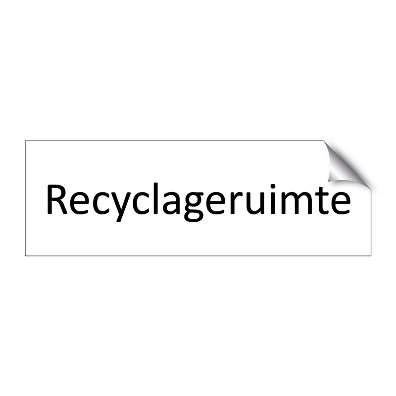 Recyclageruimte & Recyclageruimte & Recyclageruimte