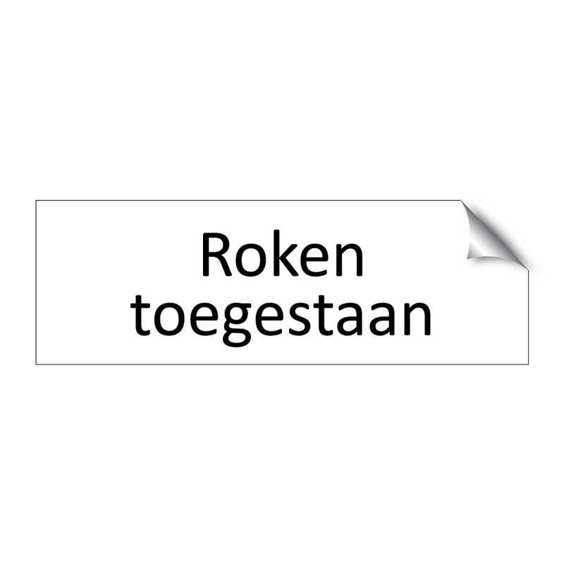 Roken toegestaan & Roken toegestaan & Roken toegestaan