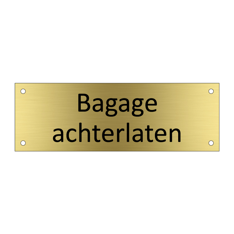 Bagage achterlaten & Bagage achterlaten & Bagage achterlaten