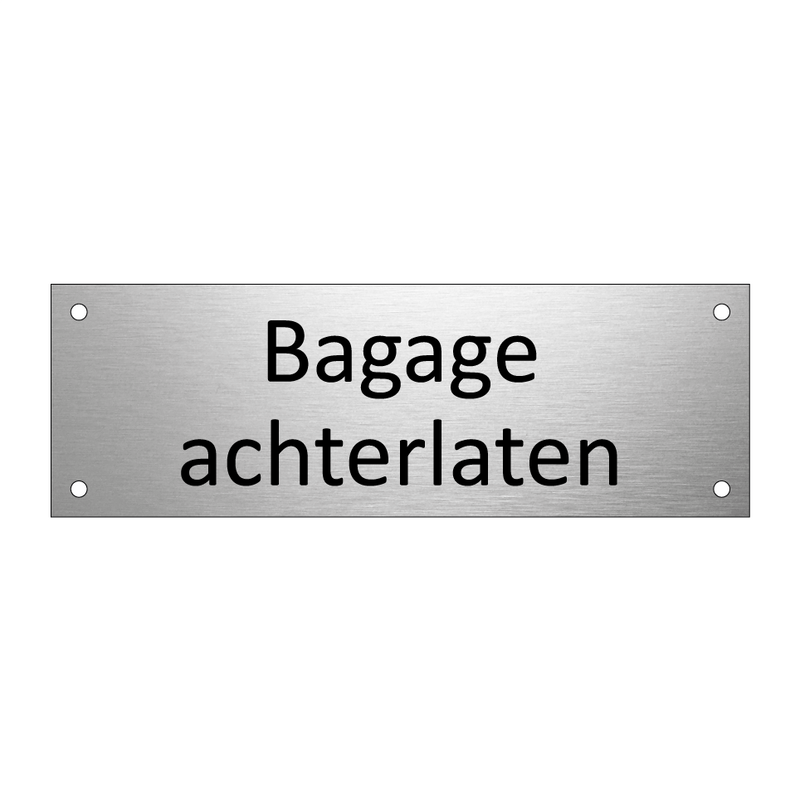 Bagage achterlaten & Bagage achterlaten & Bagage achterlaten