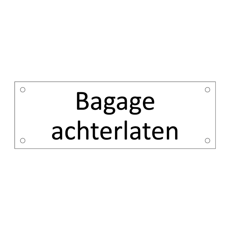 Bagage achterlaten & Bagage achterlaten & Bagage achterlaten