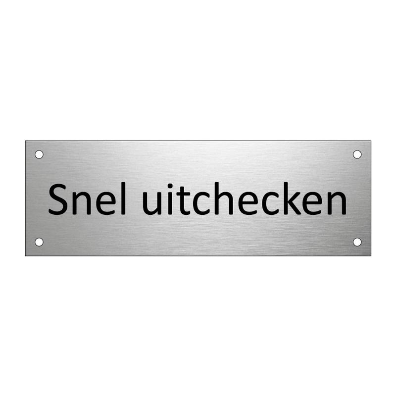 Snel uitchecken & Snel uitchecken & Snel uitchecken