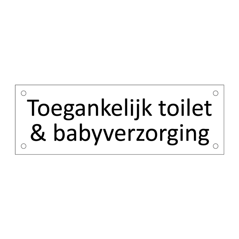 Toegankelijk toilet & babyverzorging & Toegankelijk toilet & babyverzorging