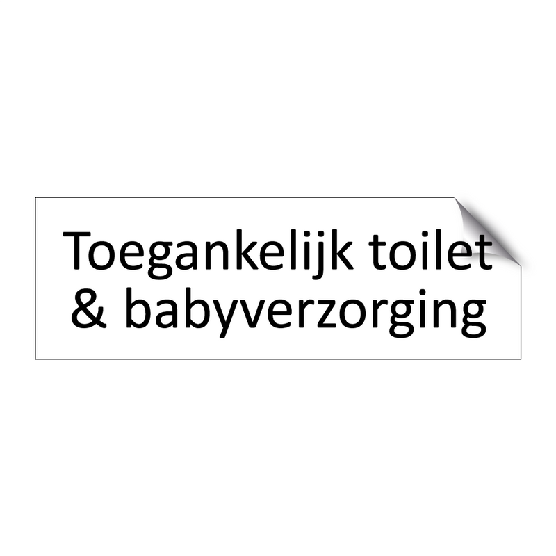 Toegankelijk toilet & babyverzorging & Toegankelijk toilet & babyverzorging