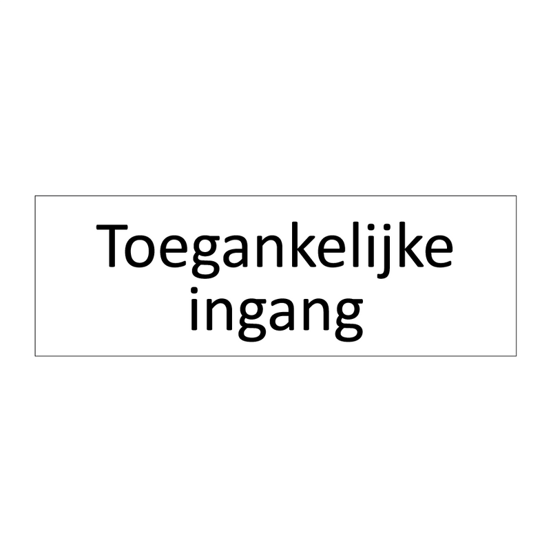 Toegankelijke ingang & Toegankelijke ingang & Toegankelijke ingang & Toegankelijke ingang