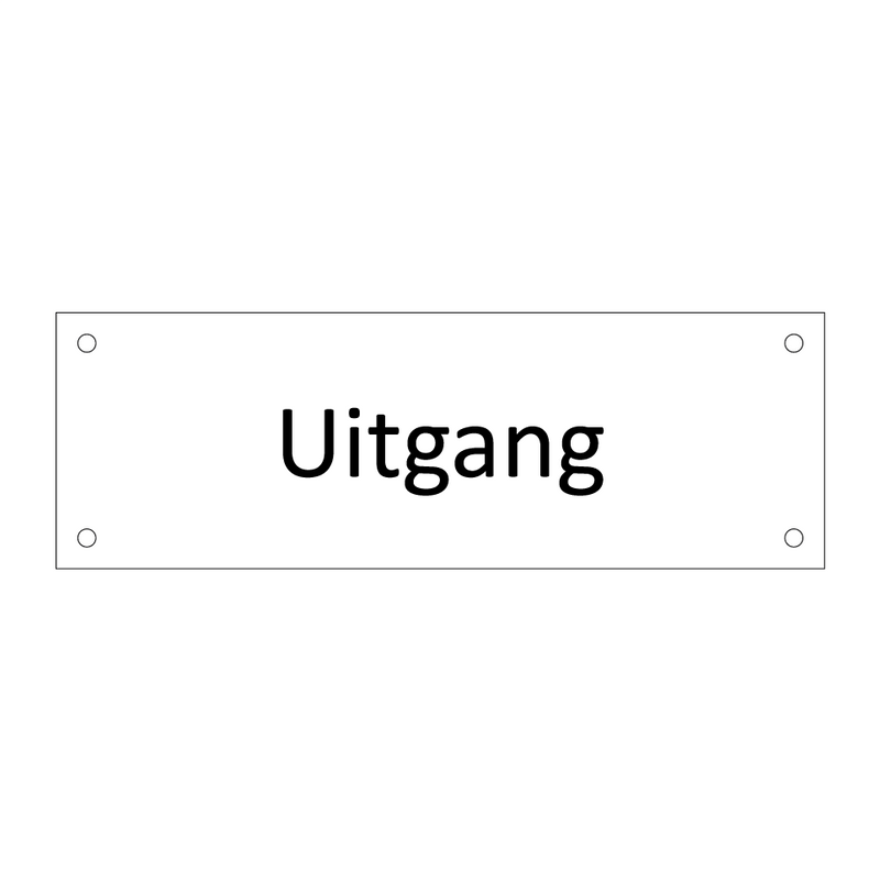 Uitgang & Uitgang & Uitgang