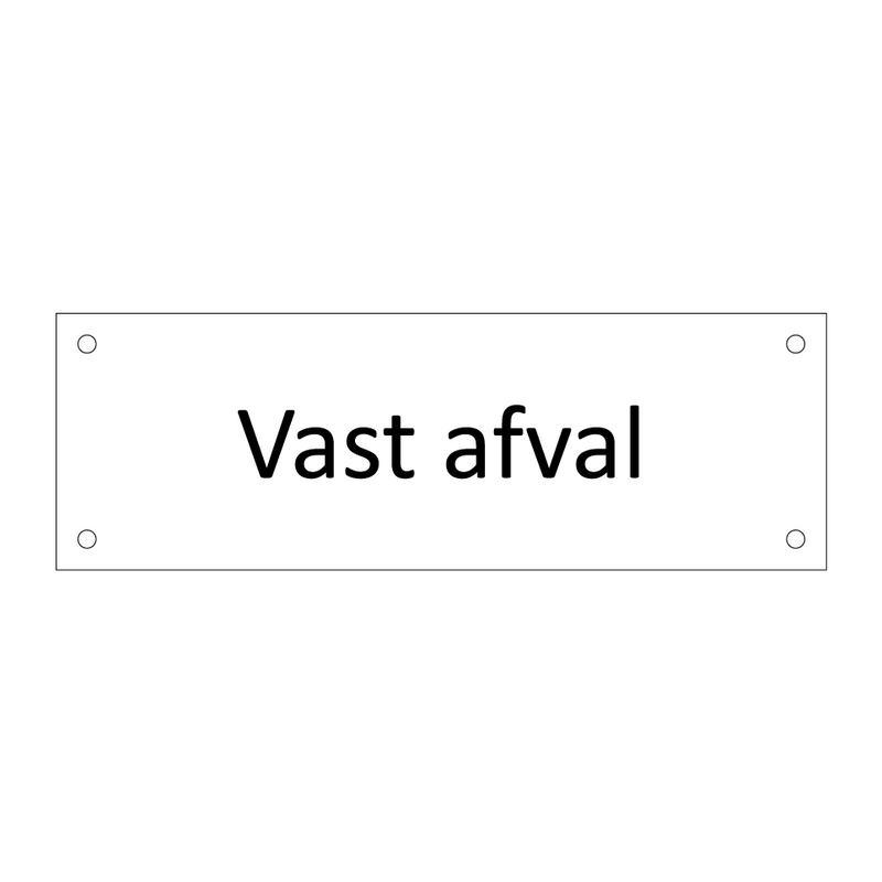 Vast afval & Vast afval & Vast afval