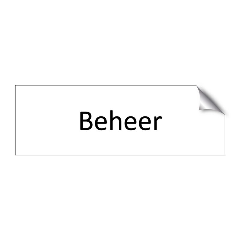 Beheer & Beheer & Beheer