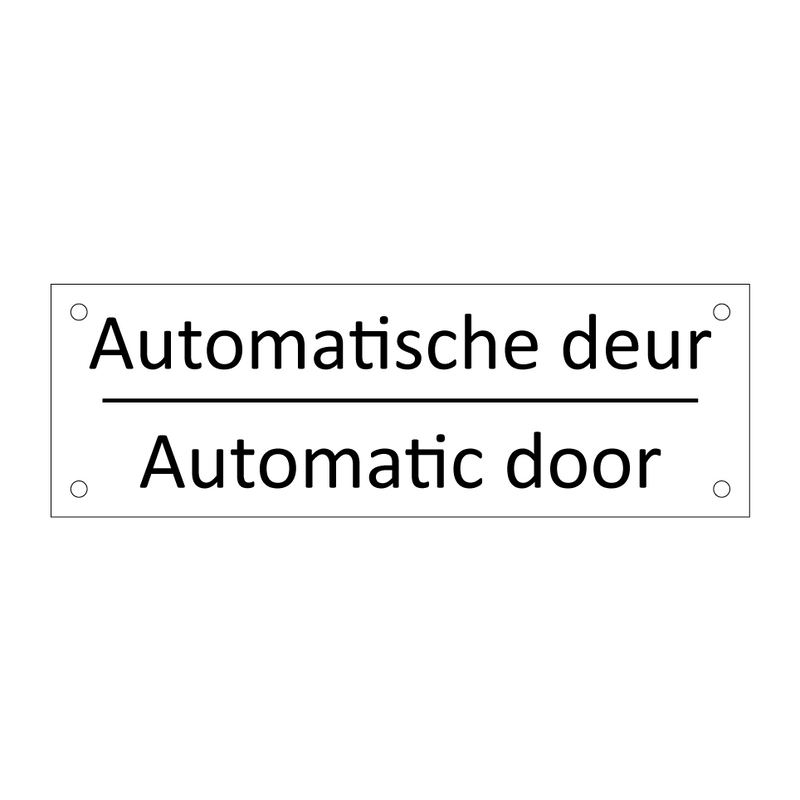 Automatische deur - Automatic door & Automatische deur - Automatic door