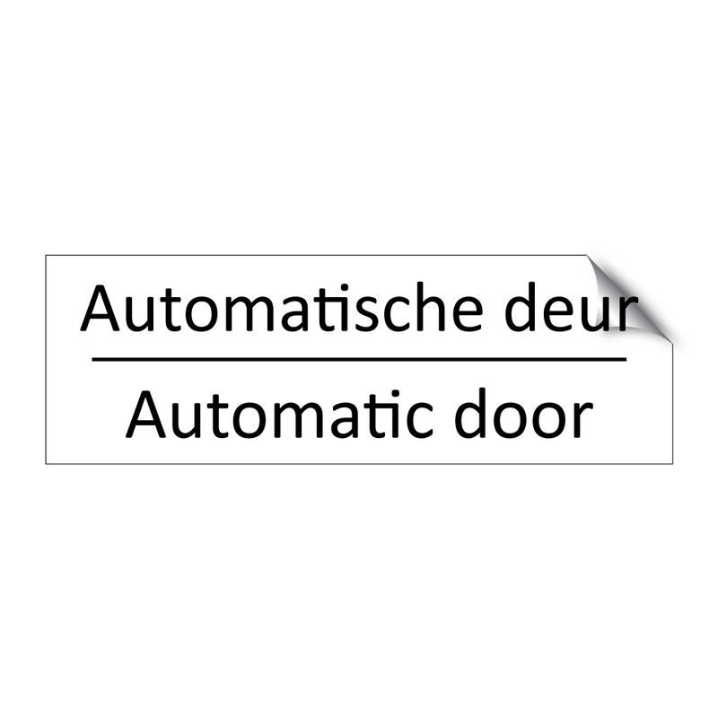 Automatische deur - Automatic door & Automatische deur - Automatic door